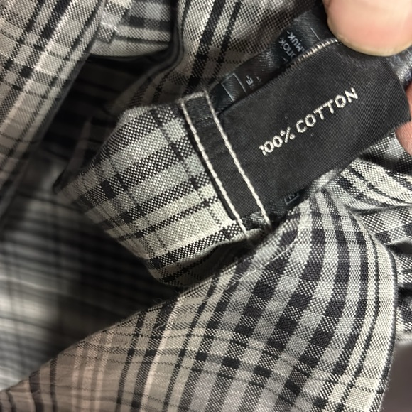 Tom Ford Men’s Grey Grand Check Western Shirt Size 15.5 Neck /US Large - Picture 4 of 11